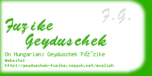 fuzike geyduschek business card